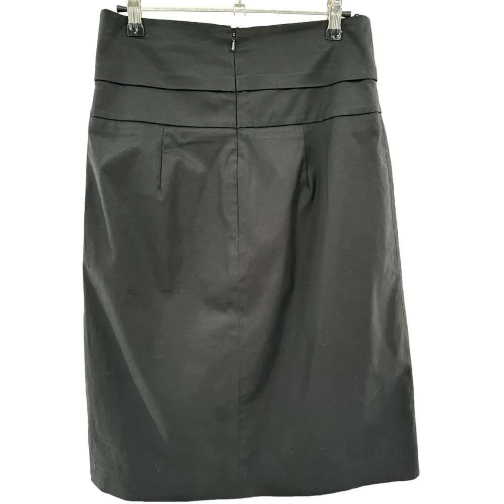 CLUB MONACO Black Knee Length Pencil Skirt Size 6 Capsule Wardrobe Classic  Work